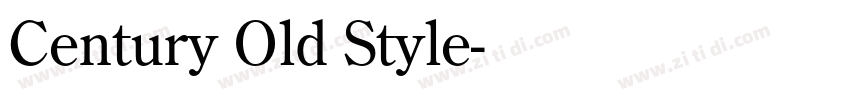 Century Old Style字体转换